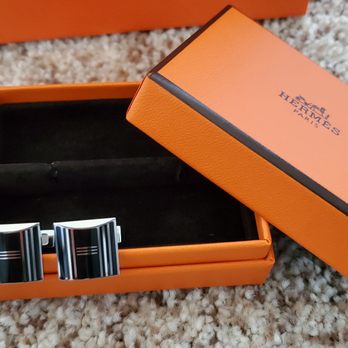 Hermès San Francisco - Cadenas cufflinks: Cufflinks in lacquered metal with palladium plated hardware ($445) - Women's Clothing Near Me - San Francisco, California