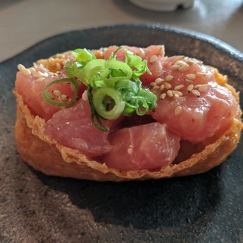 TORA - Maguro Poke Inari - One of my fave things off the menu. I could eat at least 5 of these. - Japanese Near Me - Toronto, Ontario TORA - Maguro Poke Inari - One of my fave things off the menu. I could eat at least 5 of these. - Japanese Near Me - Toronto, Ontario