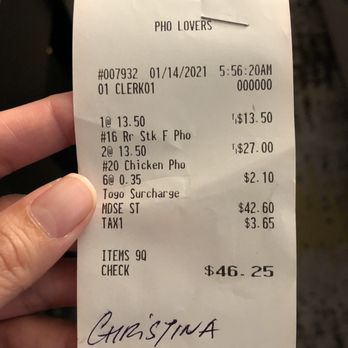 Pho Lovers - 3 phos but 6 to go surcharges?? - Vietnamese Near Me - Sunnyvale, California Pho Lovers - 3 phos but 6 to go surcharges?? - Vietnamese Near Me - Sunnyvale, California