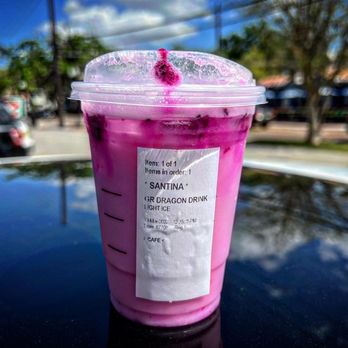 Starbucks - a pink drink with a sticker on it - Coffee & Tea Near Me - Orlando, Florida Starbucks - a pink drink with a sticker on it - Coffee & Tea Near Me - Orlando, Florida