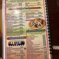 La Hacienda Real - Menu page