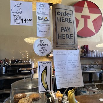 Fuel Art and Espresso - a counter with a variety of items - Coffee & Tea Near Me - Mount Vernon, Iowa