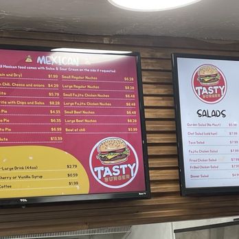 Tasty Burger - Menu board - Burgers Near Me - Choctaw, Oklahoma Tasty Burger - Menu board - Burgers Near Me - Choctaw, Oklahoma
