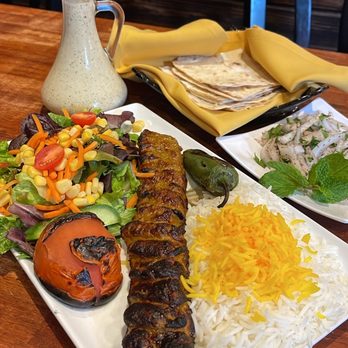 TehranRo Grill - Beef Koobideh on Lunch Menu - Mediterranean Near Me - Los Angeles, California