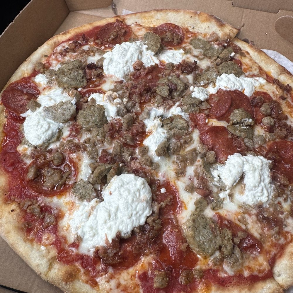 Randy's Pizza - Meat Lovers Pizza (12 inch) with added ricotta and meatballs - Pizza Near Me - Raleigh, North Carolina Randy's Pizza - Meat Lovers Pizza (12 inch) with added ricotta and meatballs - Pizza Near Me - Raleigh, North Carolina