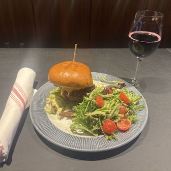 Audubon Boston - Chicken Katsu sandwich and Lambrusco - American Near Me - Boston, Massachusetts