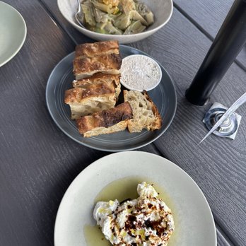 Dio Mio - Artichoke app with House Focaccia w/ Black Butter & Stracciatella - Italian Near Me - Denver, Colorado