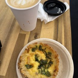 White chocolate mocha and Spinach and Feta Quiche White chocolate mocha and Spinach and Feta Quiche