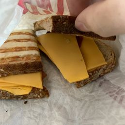 Grilled cheese un cooked :(