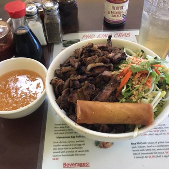 Pho King Crab - Charred pork vermecilli bowl - Vietnamese Near Me - Union Gap, Washington