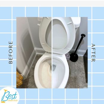 Best Clean Ever - From grimy to gleaming! Best Clean Ever's technicians took this toilet from 'yikes' to 'yes!' in no time. - Office Cleaning Near Me - Raleigh, North Carolina Best Clean Ever - From grimy to gleaming! Best Clean Ever's technicians took this toilet from 'yikes' to 'yes!' in no time. - Office Cleaning Near Me - Raleigh, North Carolina