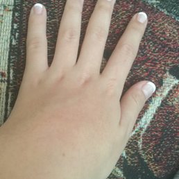 This was the first day of my French tips. This was the first day of my French tips.