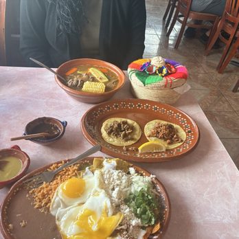 Hay Madre Mia - I got the Chilaquiles plate my wife got CALDO DE RES and sample a couple tacos. They were on homemade tortillas - New Mexican Cuisine Near Me - Victorville, California Hay Madre Mia - I got the Chilaquiles plate my wife got CALDO DE RES and sample a couple tacos. They were on homemade tortillas - New Mexican Cuisine Near Me - Victorville, California