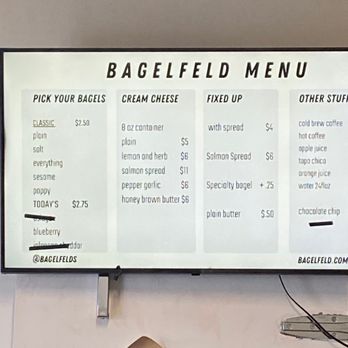 Bagelfeld's - Menu - Bagels Near Me - Phoenix, Arizona