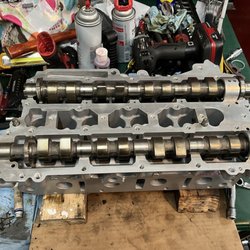 B & B Automotive Machine Company - Cylinder head 1st inspection after getting it back from B&B automotive Machine Company.