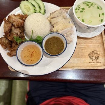 Aroy Mak Thai Food - Hainan Chicken + Fried Chicken Combo - Thai Near Me - Seattle, Washington Aroy Mak Thai Food - Hainan Chicken + Fried Chicken Combo - Thai Near Me - Seattle, Washington