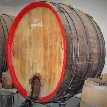 Ozark Hills Winery - a row of wine barrels - Wine Tasting Room Near Me - Branson, Missouri