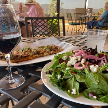 Fazeli Cellars Winery - Fazeli salad and steak and blue flatbread - Wineries Near Me - Temecula, California