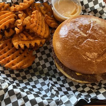 Beer 88 - MacAttack (impossible burger) with sweet potato French Fries - Burgers Near Me - Lynchburg, Virginia Beer 88 - MacAttack (impossible burger) with sweet potato French Fries - Burgers Near Me - Lynchburg, Virginia