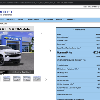 Bomnin Chevrolet West Kendall - Online Advertising - Car Dealers Near Me - Miami, Florida