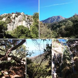 A variety of views along the trail up to the falls at the back of the canyon
