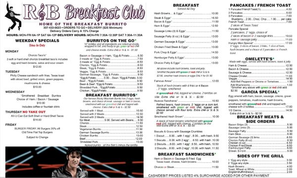 Menu photo 6 R&B Breakfast Club Cheyenne, WY Menu photo 6 R&B Breakfast Club Cheyenne, WY
