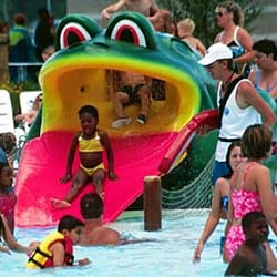 East Lansing Family Aquatic Center - Our Frog Slide, specifically for children under 48"!
