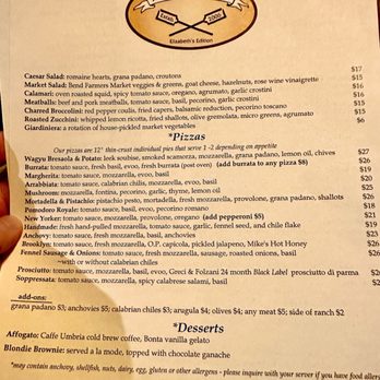 Ken's Artisan Pizza - Menu Nov. 2025 - Salad Near Me - Bend, Oregon