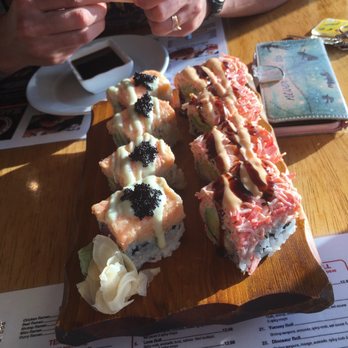 Eagle Sushi And Steakhouse - The roll on the left is the Black Bear, the other is the Yummy Roll! Both delicious! - Sushi Bars Near Me - Windham, Maine