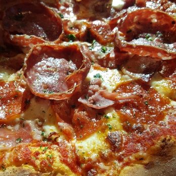 Sauce Pizza & Wine - The Pig: Applewood smoked bacon, italian sausage, pepperoni, smoked ham and sopressata - Pizza Near Me - Tempe, Arizona Sauce Pizza & Wine - The Pig: Applewood smoked bacon, italian sausage, pepperoni, smoked ham and sopressata - Pizza Near Me - Tempe, Arizona