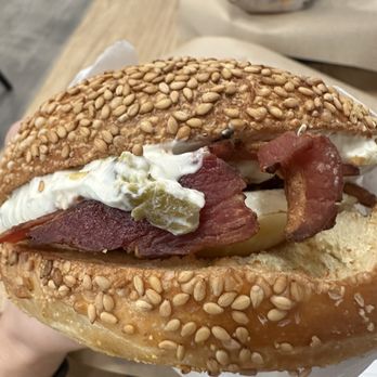 Bella's Bagels - Bella with poblano schmear - Bagels Near Me - Colorado Springs, Colorado