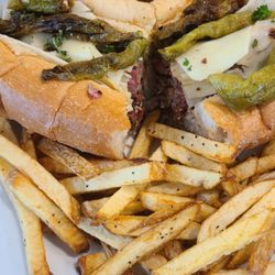 The Henry P. Robeson House - Italian pitbeef, with house roasted long hot peppers and sharp provalone cheese