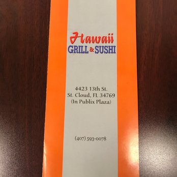 Hawaii Grill & Sushi - Menu - Sushi Bars Near Me - Saint Cloud, Florida