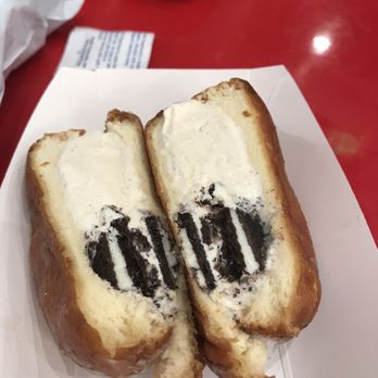 Milkbomb Ice Cream - Half milk & cookies and creamy horchata on a glazed donut - Ice Cream & Frozen Yogurt Near Me - Berkeley, California Milkbomb Ice Cream - Half milk & cookies and creamy horchata on a glazed donut - Ice Cream & Frozen Yogurt Near Me - Berkeley, California