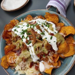 Sweet potato chips nachos