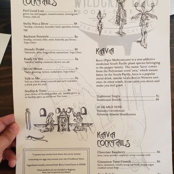 Wildcrafters - Craft and Kava cocktail menu - Tea Rooms Near Me - Jacksonville, Florida Wildcrafters - Craft and Kava cocktail menu - Tea Rooms Near Me - Jacksonville, Florida
