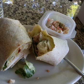 New Boston Bakery - Chicken Caesar wrap and a pasta salad - Bakeries Near Me - Fall River, Massachusetts