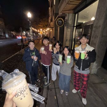 Bober Tea - 5 kids holding 9 drinks - Bubble Tea Near Me - Sacramento, California