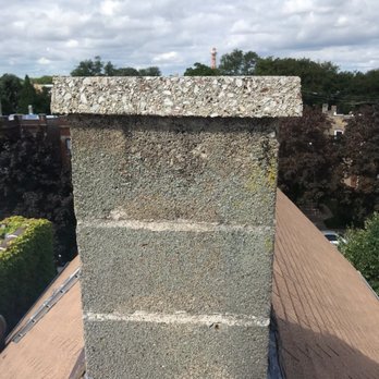 Affordable Roofers & Masonry - Full view of chimney before start. - Roofing Near Me - Chicago, Illinois
