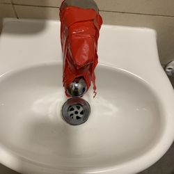 Marshes Shopping Centre Dundalk - Bathroom tap duck taped