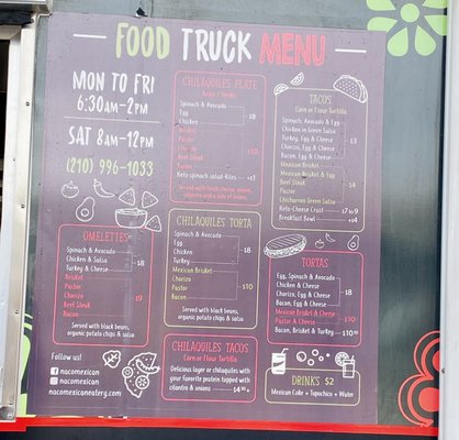 Menu photo 7 Naco Mexican Eatery San Antonio, TX