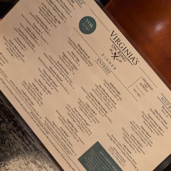 Virginia's On King - Menu Sept 2025 - Southern Near Me - Charleston, South Carolina