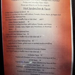 Kolby's Restaurant Bar and Billiards - Lunch Menu 1 of 3