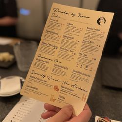 Beverage menu