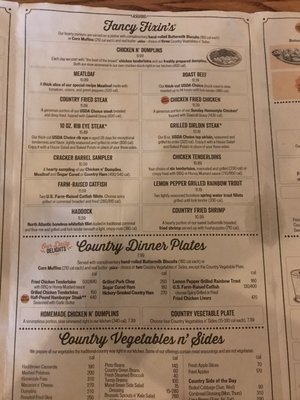 Menu photo 2 Cracker Barrel Old Country Store Baraboo, WI Menu photo 2 Cracker Barrel Old Country Store Baraboo, WI