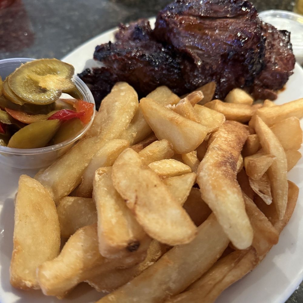 Champions Pub - Steak tips and Steak Frites with cherry peppers - Pubs Near Me - Peabody, Massachusetts