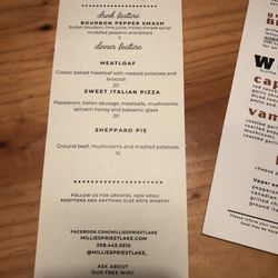 Millie’s - Specials