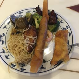 a plate of asian food a plate of asian food