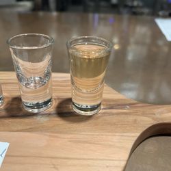 Yahara Bay Distillers - Right: apple peach liqueur