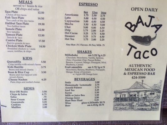 Menu photo 7 Baja Taco Cordova, AK